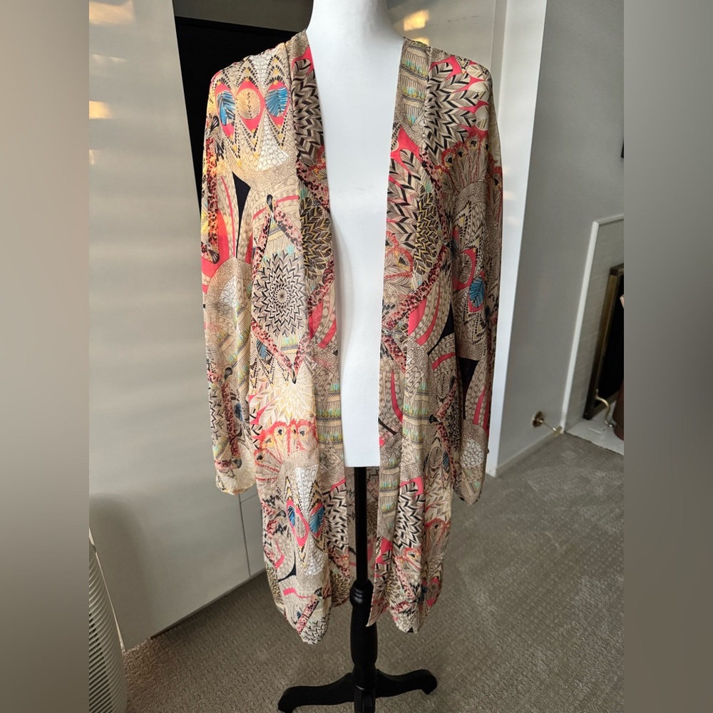 Honey Punch Boho Printed Kimono Duster – M/L